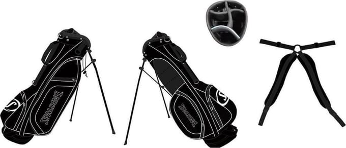 Spalding 7-inch Standbag Zwart Wit