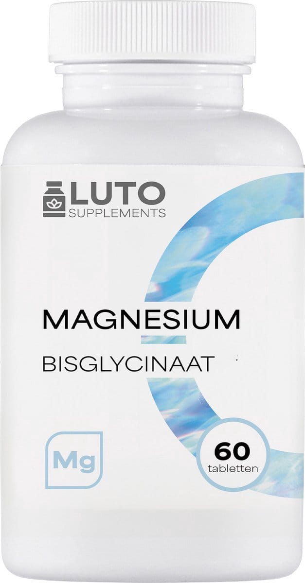 Magnesium Glycinate - 60 Tabletten - 150mg elementair magnesium Bisglycinaat / Glycinaat per dag dosering - Luto Supplements