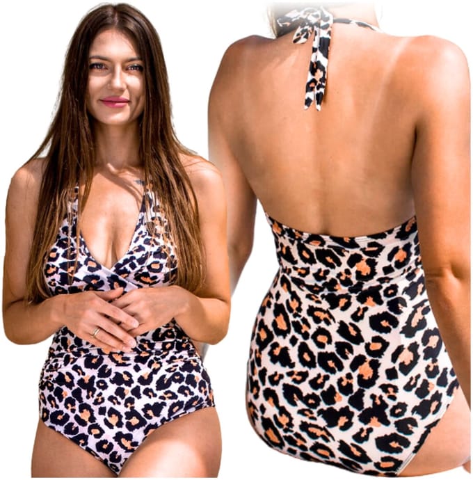 Sapphire Emma - Modelerend Badpak - Panterprint - XL
