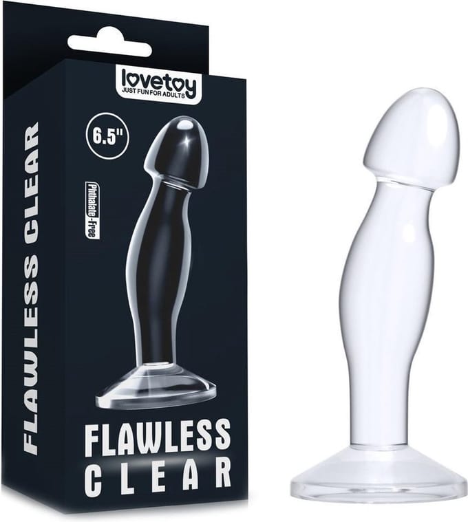 Lovetoy - Flawless - Transparante Prostaat Plug - 16.5 cm