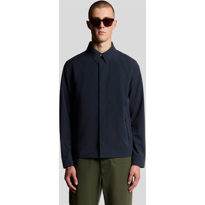 Lyle & Scott Zip Through Nylon Overshirt Dark Navy Taglia: M | Giacche leggere Outlet | Uomo | Blu