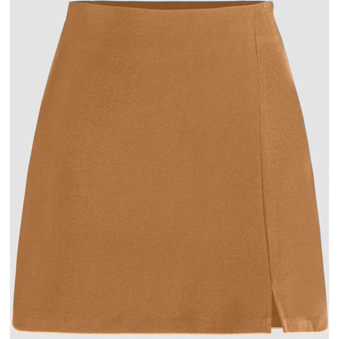 Hoge Taille Rok met Zijsplit