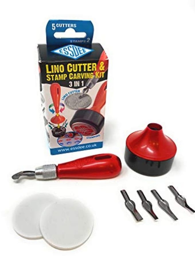 3-in-1 Lino Cutter en Stempelset - Creatief Snijden en Stempelen