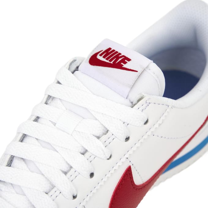Vrouwen Lage Schoen W Cortez Leder Wit/varsiteit Rood/varsiteit Blauw