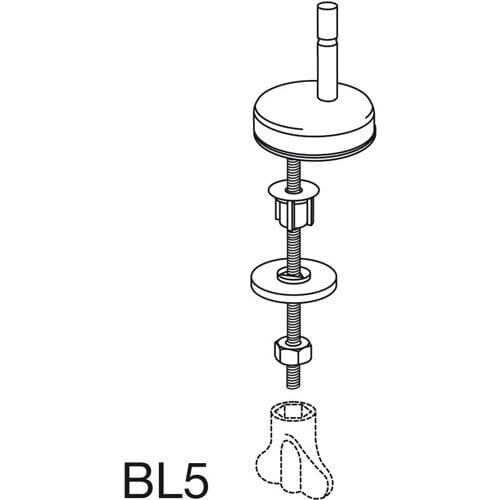 Pressalit universal hinge for Raja