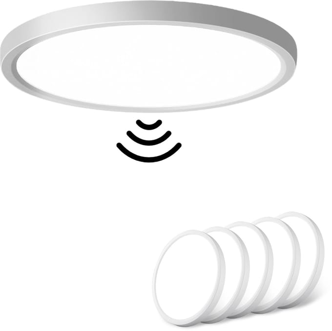 Oraymin 5x LED Plafondlamp met Bewegingssensor - 18W - 4000K - Ø23cm
