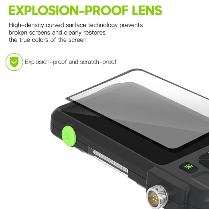 Industriële endoscoop met 4,5-inch IPS-kleurendisplay 1080P Foto's Video's Snake-camera met 8 LED's Type 2 & 1M zwart