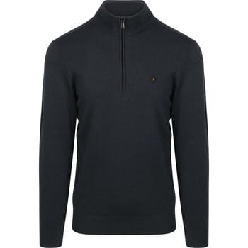 No Excess Pullover half zip 2 coloured melang night