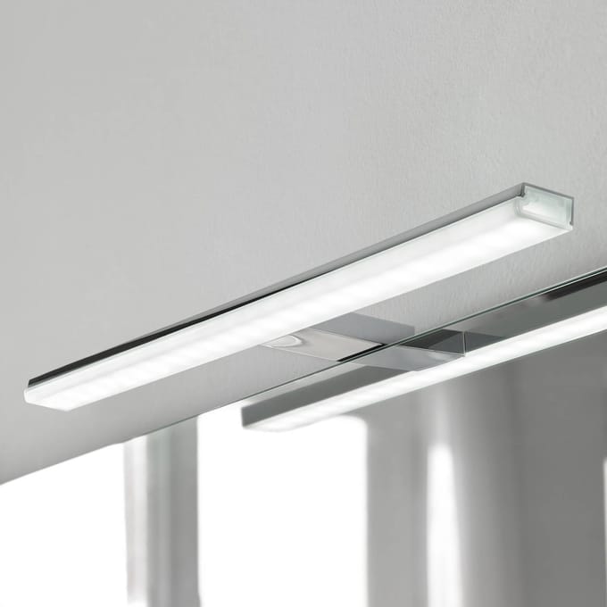 Ebir LED spiegellamp Pandora, chroom, breedte 45,8 cm