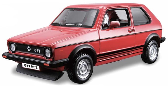 Bburago Volkswagen Golf - Modelauto - Schaal 1:32 - Rood