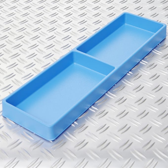 Datona® Vakverdeling lang met 2 compartimenten - 20 stuks - Blauw