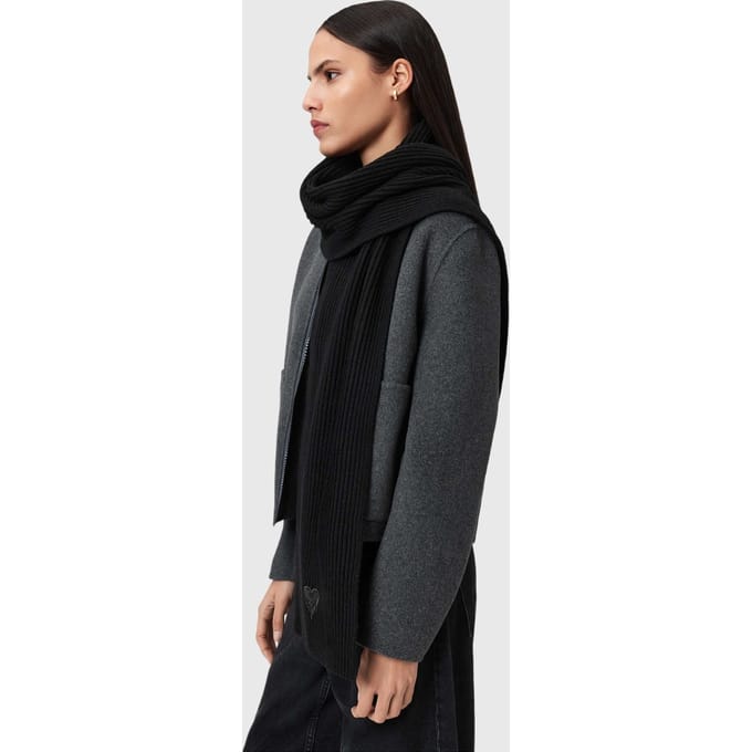 AllSaints Trip Logo Scarf Black Taglia: OS | Sciarpe Outlet | Donna | Nero