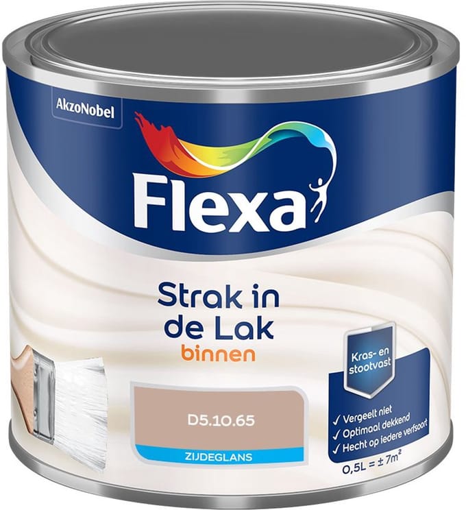 Flexa - Strak In De Lak Binnenlak Zijdeglans - D5.10.65 - Mengverf - 500 Ml