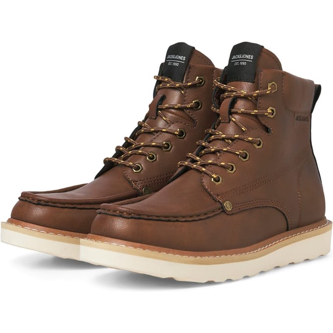 Jack & Jones Archway Moc Polyurethaan Heren Cognac Enkellaarzen
