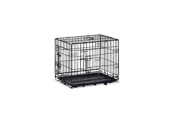 Beeztees Hondenbench S - Bench - 2 deuren - Inklapbaar - Zwart - 62x44,5x50 cm