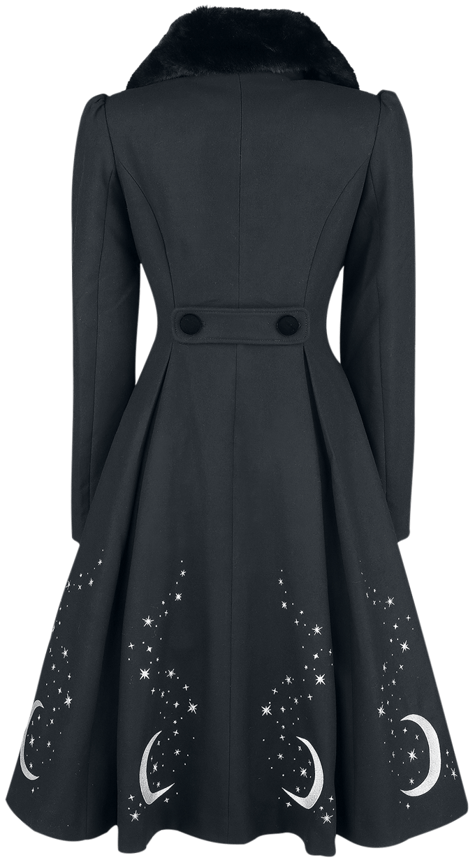 Hell Bunny - Rockabilly Lange jassen - Interstellar Coat - S tot 4XL - voor Vrouwen - zwart