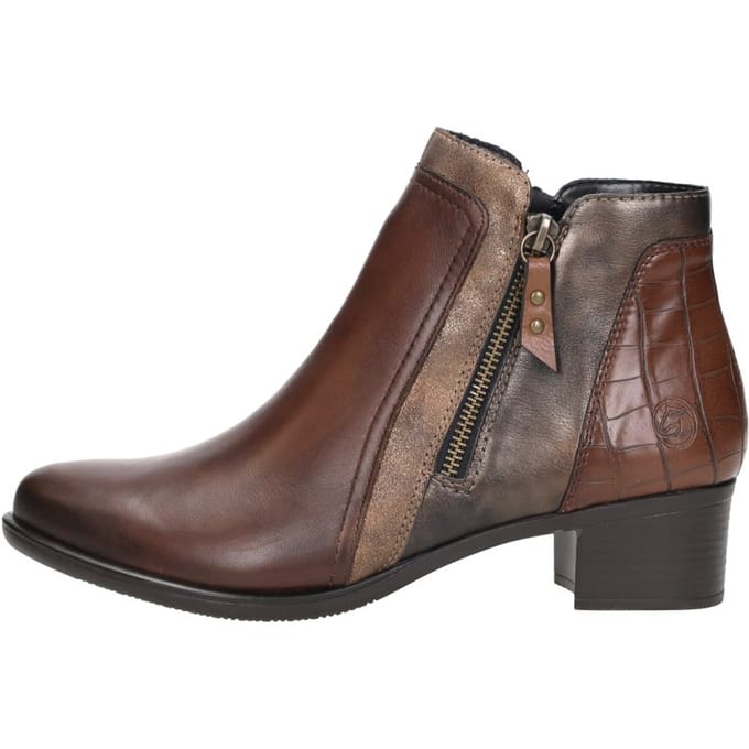 Remonte Dames Enkellaars - R5172-23 Bruin/Combi - Maat 41