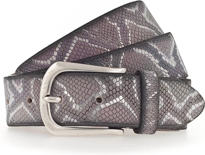 b.belt Riem Sabia Ledergürtel W100 Multicolor Roze Zilverkleurig
