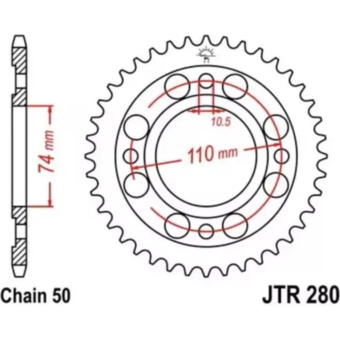Motorfiets kroon Supersprox JTR280-33