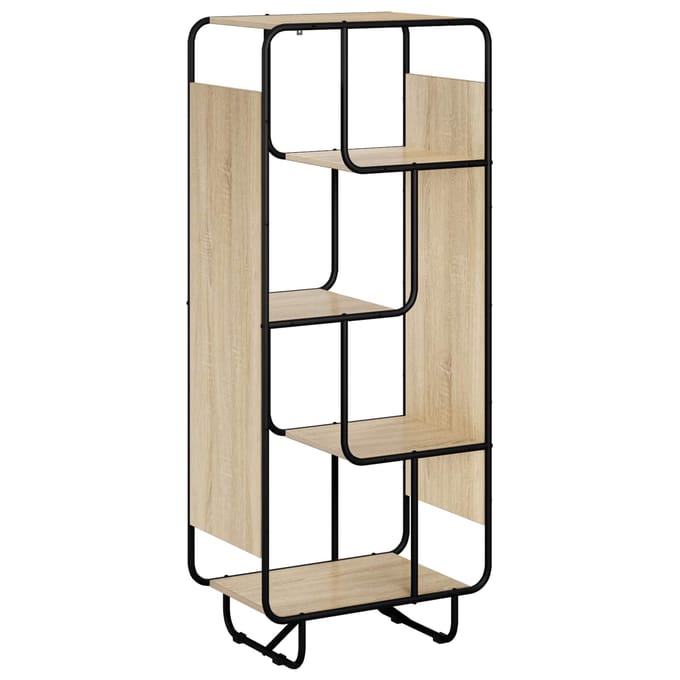 vidaXL - Highboard - Sonoma - Eiken - 60 - x - 37.5 - x - 144 - cm - Bewerkt - hout