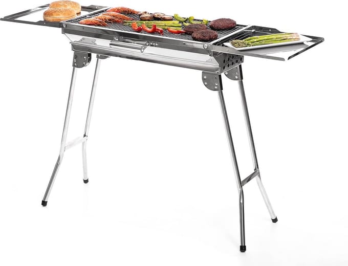 Opvouwbare Roestvrijstalen Houtskoolbarbecue voor Draagbaar Gebruik