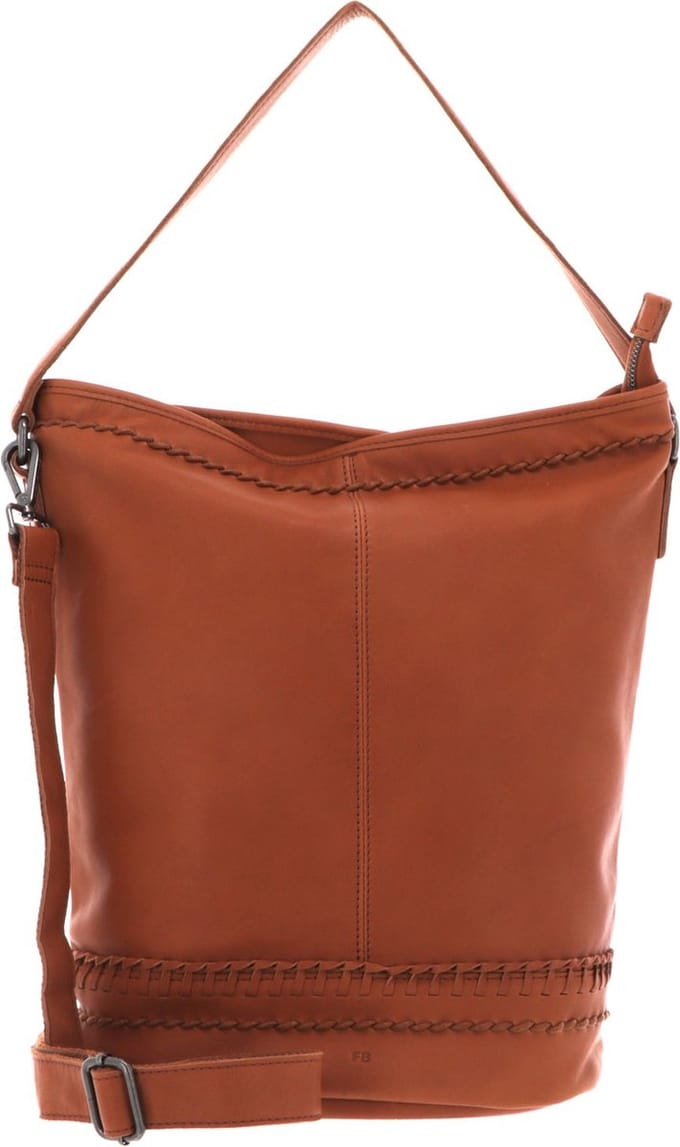 FREDsBRUDER Leren Schoudertas Eina Hobo Golden Brown Bruine