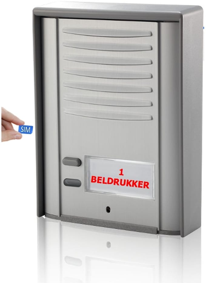 4G GSM Deurintercom, 1x beldrukker - incl voeding - 661-UP200-1