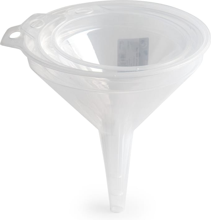 Plasticforte Trechters - 3-delige set - transparant - 12-14-16 cm - keukentrechter