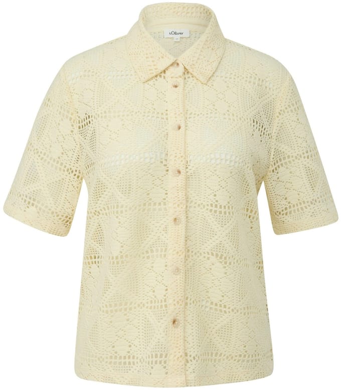 s.Oliver - female - Luchtig poloshirt van haakwerk
