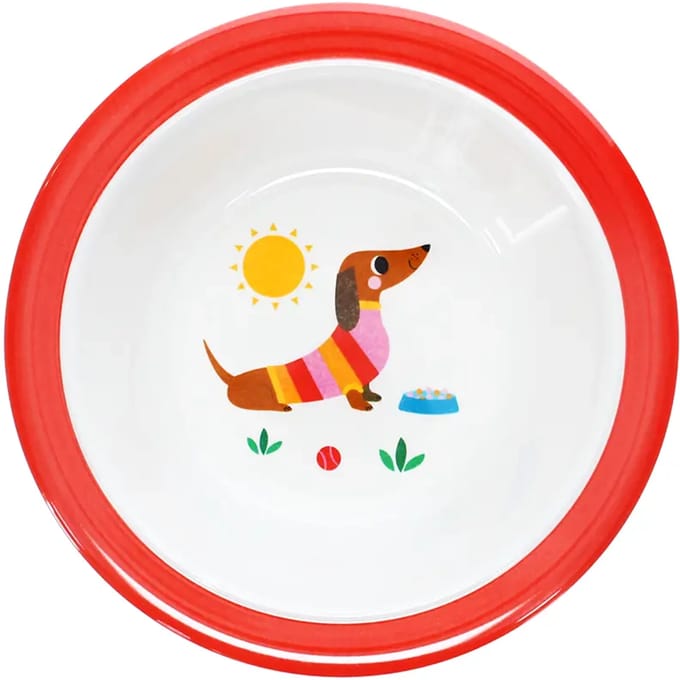 Kinder melamine kom Rex London Sunny Sausage Dog