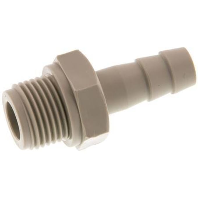 G 1/2'' Buitendraad x 12mm Polypropylene (PP) Slangpilaar 10 Bar