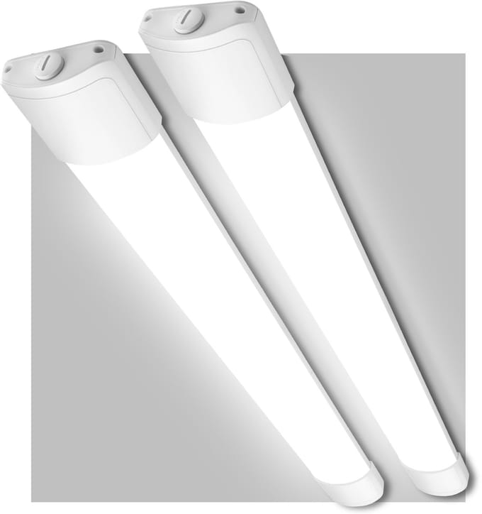 Oraymin 2x LED Garageverlichting 60 cm 20W - Waterdicht IP66 - 2200LM - Koppelbaar LED Armatuur