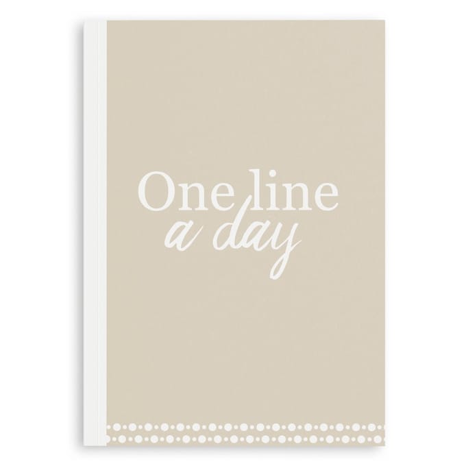 Fyllbooks - One Line A Day dagboek - Herinneringsboek - Vijfjarig Invulboek - Beige