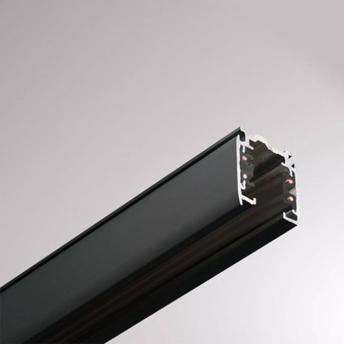 GLOBAL 3-fasen railsysteem Noa opbouw 100cm, zwart