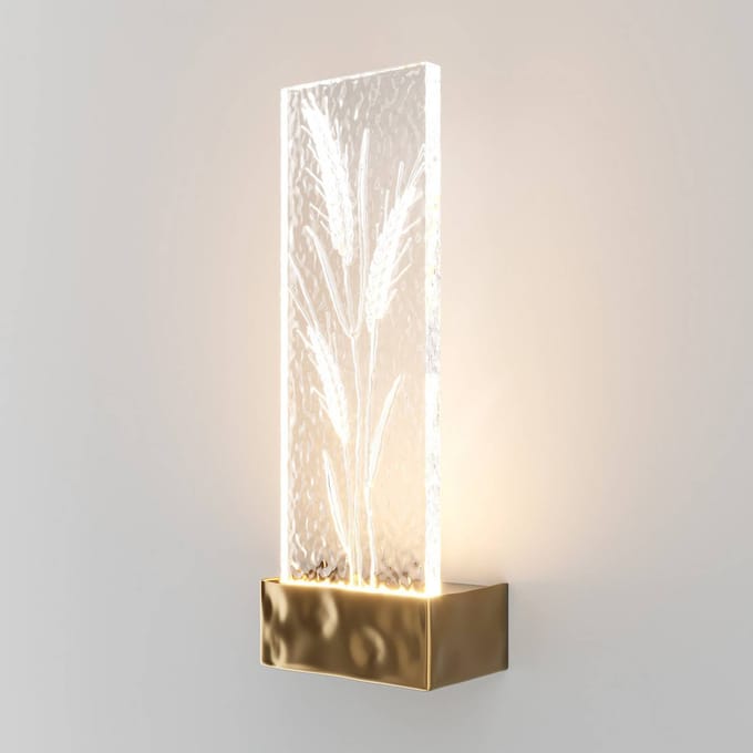 Maytoni LED wandlamp Sierlijk, messing/helder, hoogte 31 cm