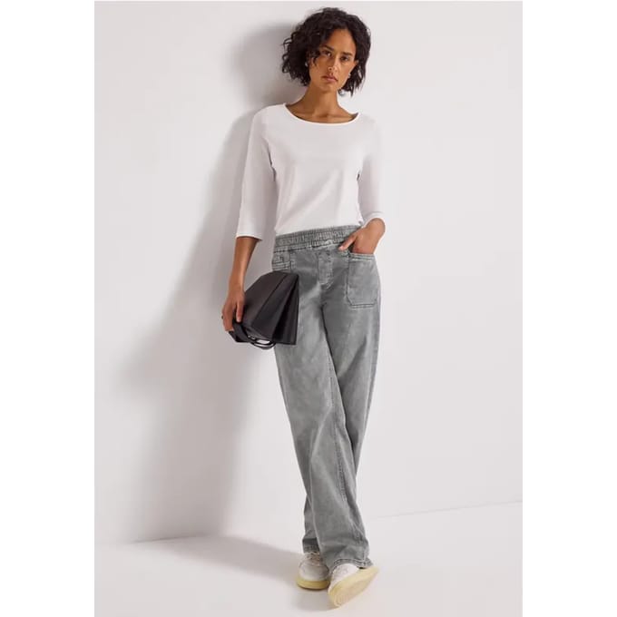 Jeans met elastische tailleband