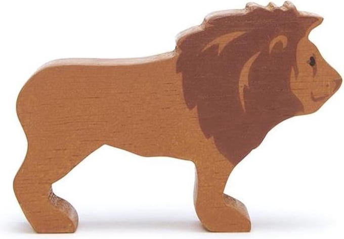 Tender Leaf Toys Safaridier Leeuw Junior 8,8 X 5,9 Cm Hout Bruin