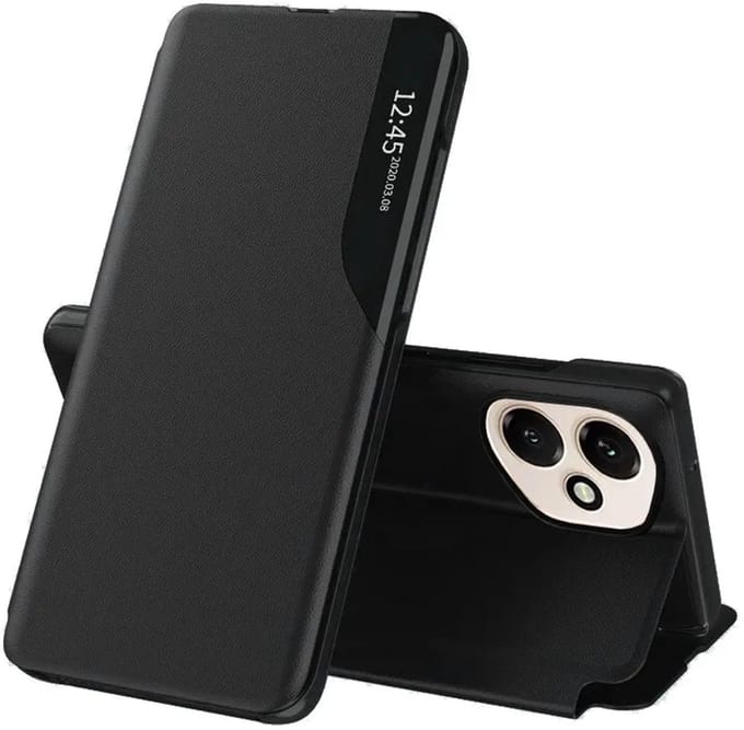 Hoesje geschikt voor HONOR 400 - Techsuit eFold Book Case - Zwart