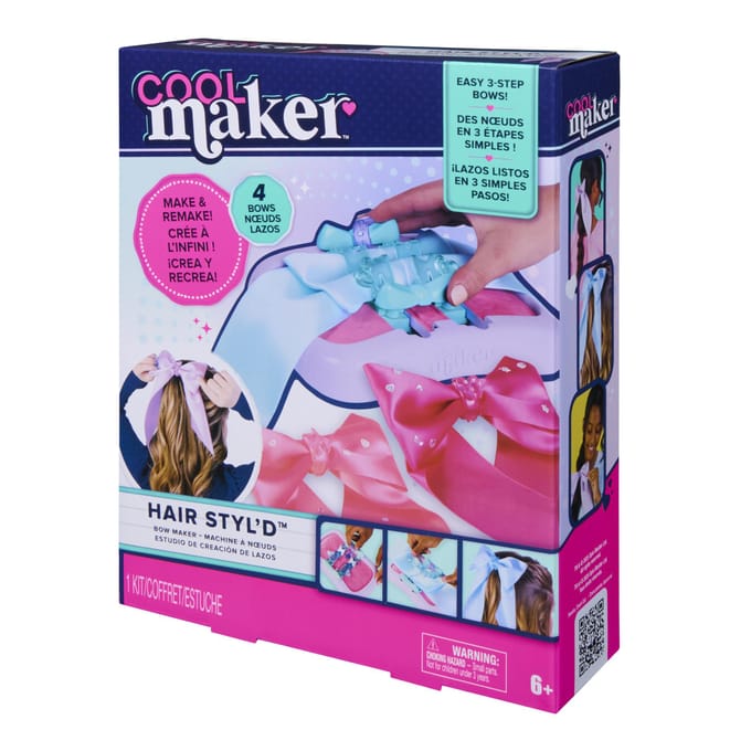 Cool Maker - Hair Bow Strikmaker - Maak 4 Strikken voor in je haar - Knutselset voor Haaraccessoires