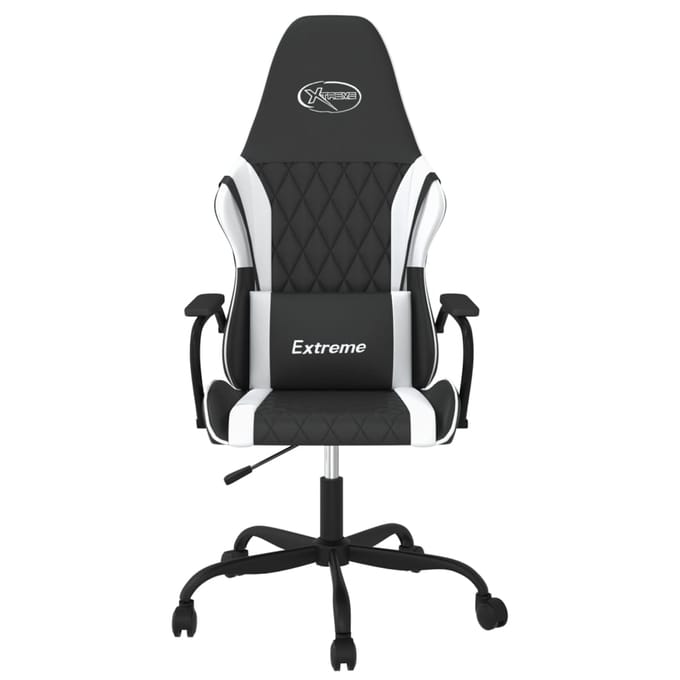 vidaXL - Gamestoel - kunstleer - zwart - en - wit
