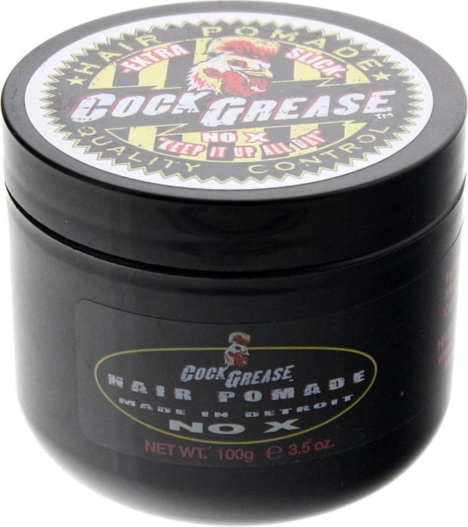 Cock Grease, Extra Glad Geen X, Haarstyling Pomade, Glanzende Afwerking, Extra Fixatie, 100 g