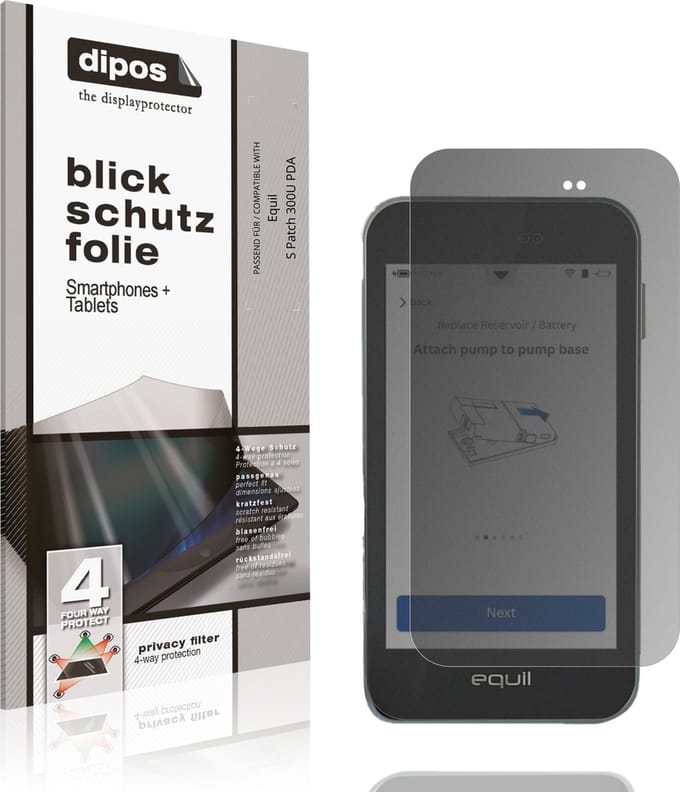 dipos – Matte Privacy Screenprotector geschikt voor Equil S Patch 300U PDA | Anti-Spy Beschermfolie