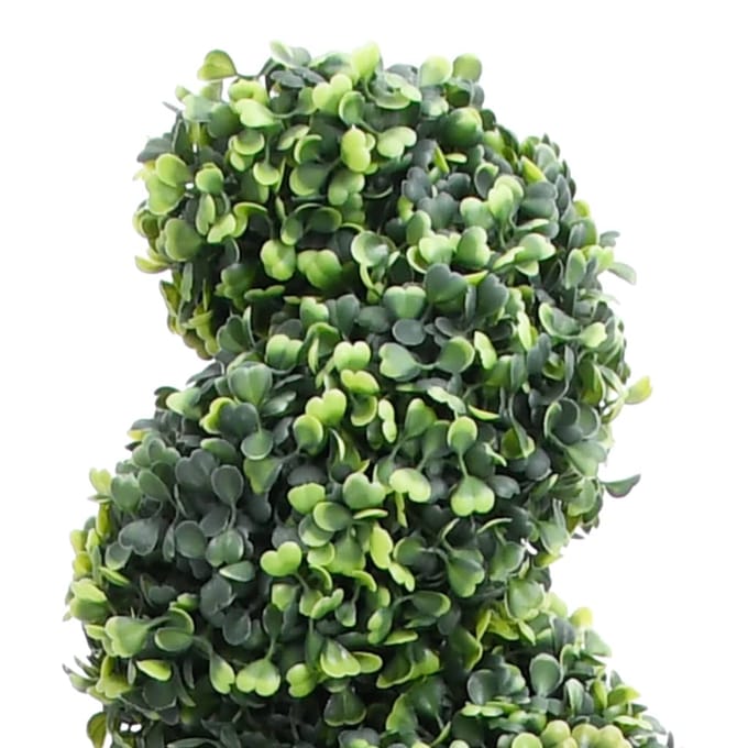 vidaXL - Kunstplant - met - pot - buxus - spiraal - 59 - cm - groen