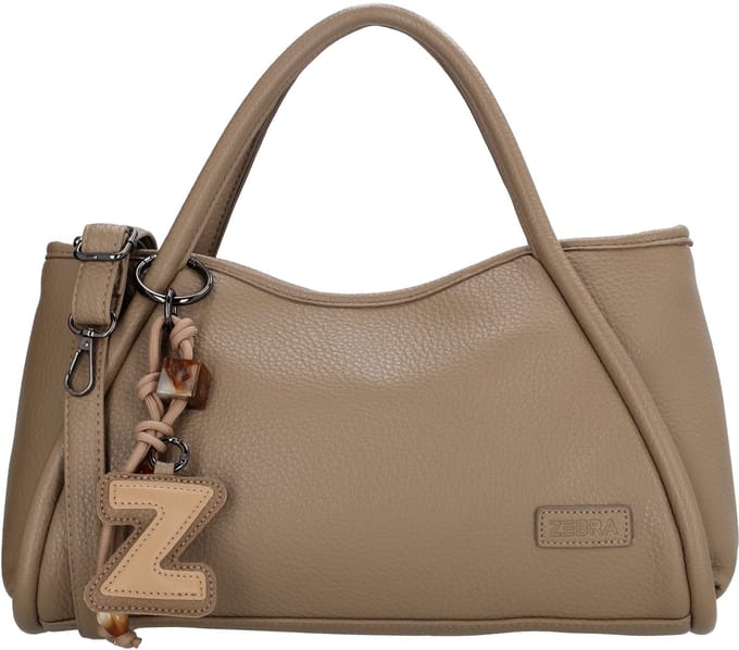 Zebra Trends Sofie Handtas - Schoudertas - Crossbody - Dames - Bag Charm - Taupe