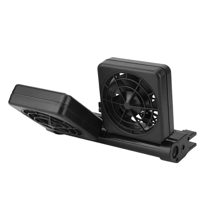 Mini Dubbelkop Verstelbare Vistank Aquarium Koelventilator Hang On Koeler black