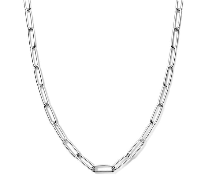 YO&NO - Ketting - Anker - 5,6mm - 45cm - Sieraden vrouw - Zilver 925