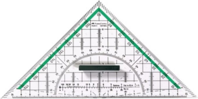 FABER-CASTELL geodriehoek BK 1 klein, met greep