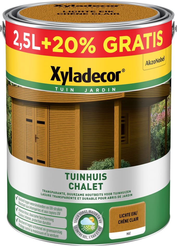 Xyladecor - Tuinhuis Wb - Lichte Eik - 3 L