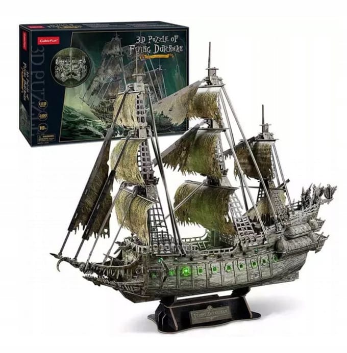 3D-puzzel Vliegende Hollander met LED - 360 stukjes