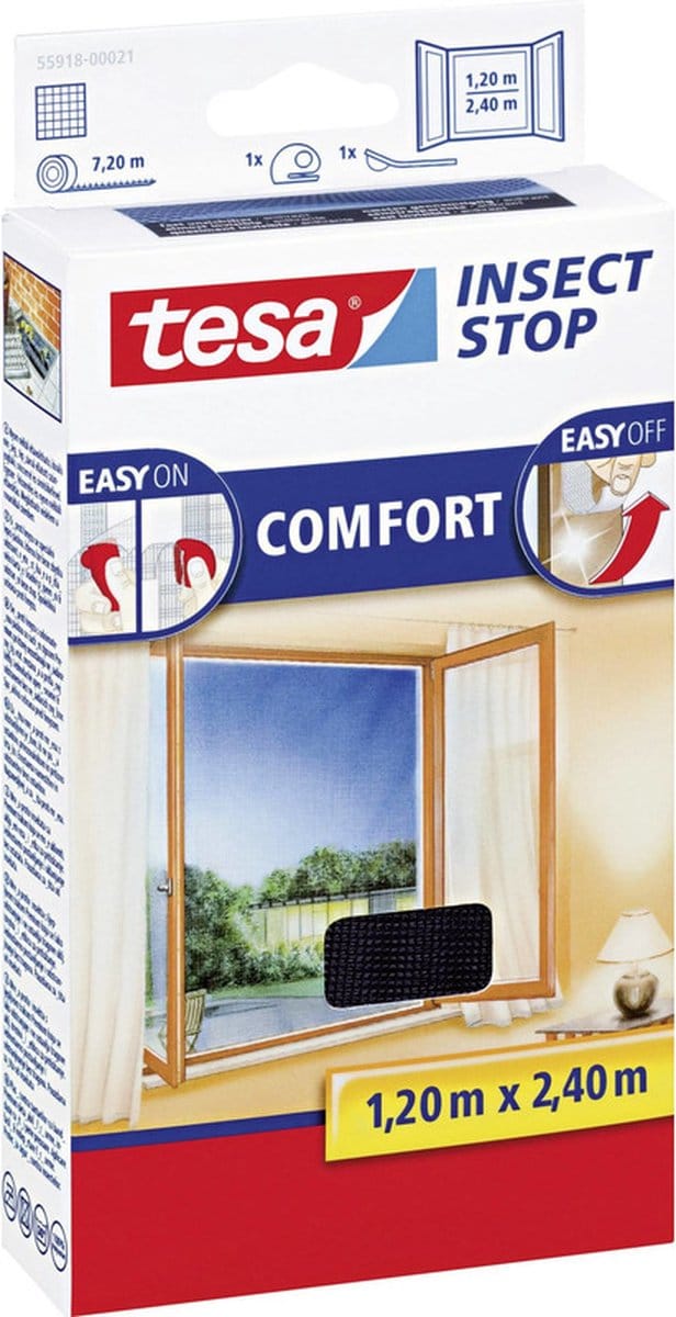 2x Tesa Raamhor - Zwart - 120x240 cm